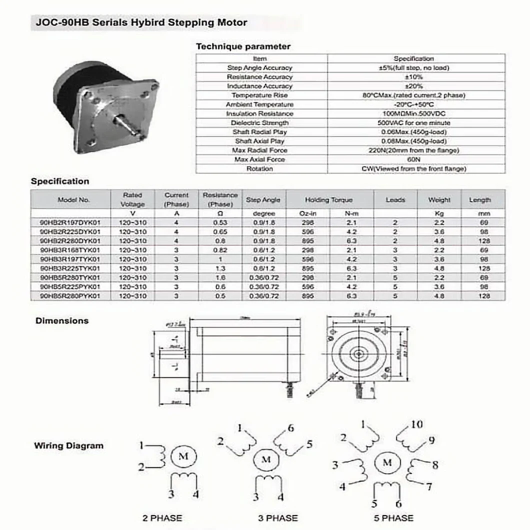 Stepper Motor NEMA17 6000rpm Brushless 24V 60W BLDC Stepping Motor